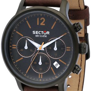 Sector Herrklocka R3271693001 Svart/Läder Ø42 mm