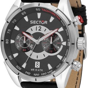 Sector Herrklocka R3271794009 Svart/Läder Ø45 mm