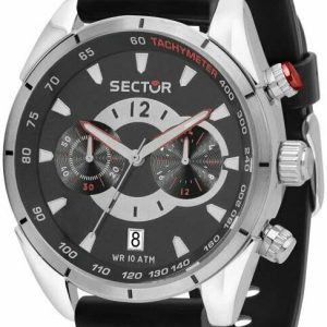 Sector Herrklocka R3271794011 Svart/Gummi Ø45 mm