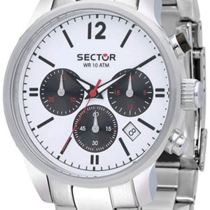 Sector Herrklocka R3273693003 Vit/Stål Ø42 mm