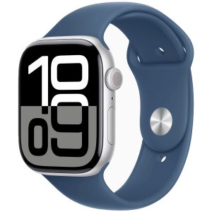 Apple Watch Series 10 GPS 46mm Silver Aluminium Sport Band S/M MWWL3 - Unisex - 46 mm - Smartklocka - Digital/Smartklocka