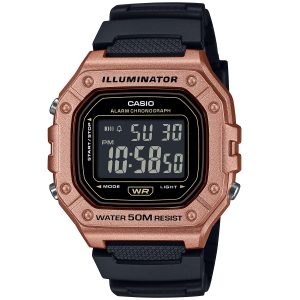 Casio Timeless W-218HM-5BVEF - Unisex - 43 mm - Digital - Quartz - Plexiglas