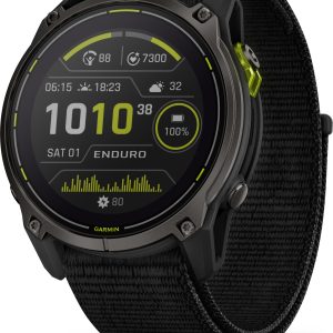 Garmin Enduro 3 Carbon Grey DLC Titanium/Black UltraFit Nylon Strap