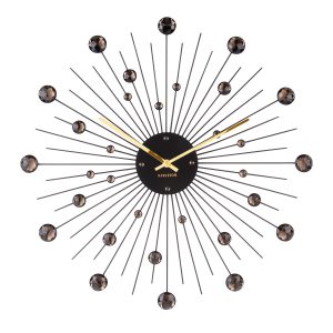 Karlsson Sunburst Crystal Väggklocka KA4859BK - Unisex - 50 cm - Quartz