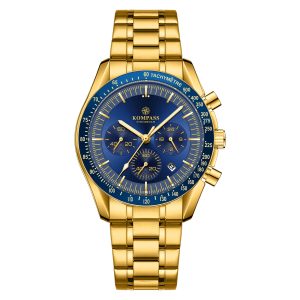 Kompass ChronoSpeed Steel Gold Blue