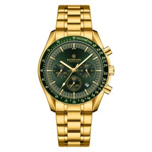 Kompass ChronoSpeed Steel Gold Green