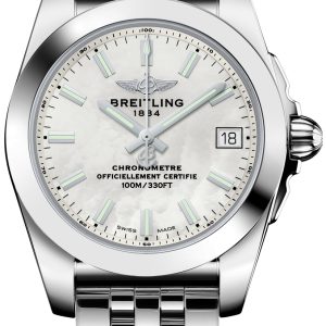 Breitling Damklocka W7433012-A779-376A Galactic 36 Vit/Stål Ø36 mm