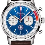 breitling herrklocka ab01763a1c1x1 top time b01 shelby blå/läder