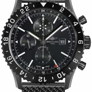 Breitling Herrklocka M2431013-BF02-159M Chronoliner Svart/Stål Ø46