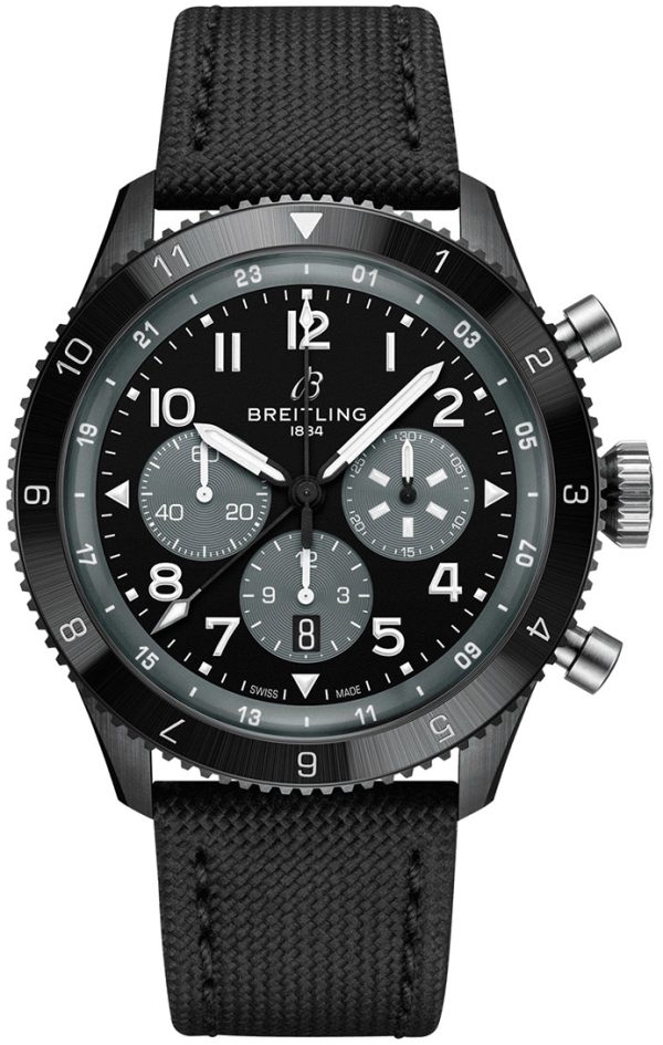 breitling herrklocka sb04451a1b1x1 super avi b04 chronograph gmt 46