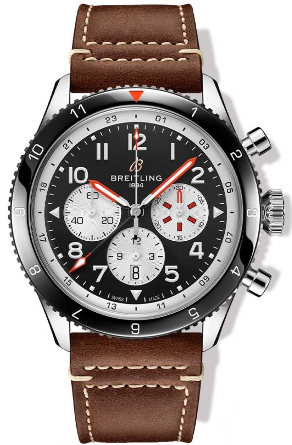 breitling herrklocka yb04451a1b1x1 super avi b04 chronograph gmt 46