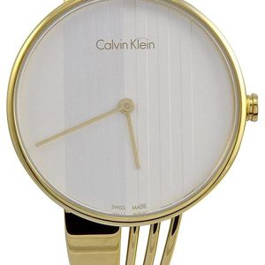 Calvin Klein 99999 Damklocka K6S2N516 Vit/Gulguldtonat stål Ø34 mm