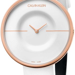 Calvin Klein 99999 Damklocka KAG236L2 Vit/Läder Ø38 mm