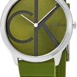 calvin klein 99999 herrklocka k3m211wl grön/gummi ø40 mm