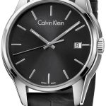 calvin klein 99999 herrklocka k7k411c1 svart/läder ø43 mm