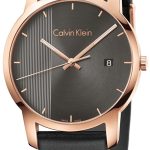 calvin klein city herrklocka k2g2g6c3 svart/läder ø43 mm