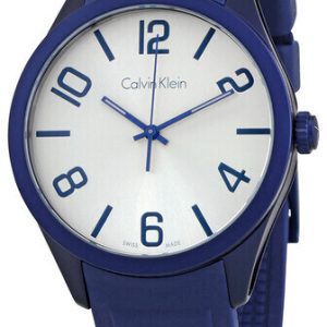 Calvin Klein Color Herrklocka K5E51XV6 Silverfärgad/Gummi Ø40 mm