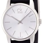 calvin klein damklocka k2g231c6 city silverfärgad/läder ø31 mm