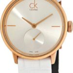 calvin klein damklocka k2y236k6 dress silverfärgad/läder ø33 mm