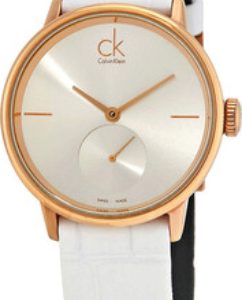 Calvin Klein Damklocka K2Y236K6 Dress Silverfärgad/Läder Ø33 mm