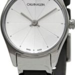 calvin klein damklocka k4d231c6 silverfärgad/läder ø24 mm