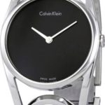 calvin klein damklocka k5u2m141 round svart/stål ø33 mm