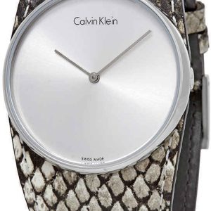 Calvin Klein Damklocka K5V231L6 Spellbound Silverfärgad/Läder Ø39