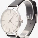 calvin klein damklocka k7b211c6 silverfärgad/läder ø42 mm