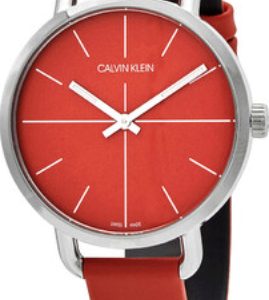 Calvin Klein Damklocka K7B231YM Orange/Läder Ø36 mm