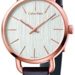 calvin klein damklocka k7b236g6 silverfärgad/läder ø36 mm