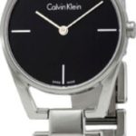 calvin klein damklocka k7l23141 svart/stål ø30 mm