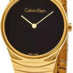 calvin klein damklocka k8a23541 svart/gulguldtonat stål ø33 mm