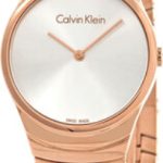 calvin klein damklocka k8a23646 silverfärgad/roséguldstonat stål