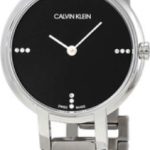 calvin klein damklocka k8n2314s svart/stål ø32 mm