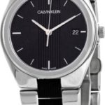 calvin klein damklocka k9e231b1 svart/gummi ø34 mm