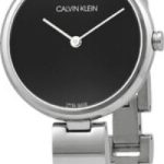 calvin klein damklocka k9u23141 svart/stål ø32 mm