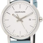 calvin klein established damklocka k9h231v6 vit/läder ø32 mm