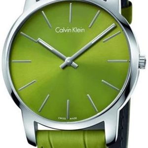 Calvin Klein Herrklocka K2G211WL City Grön/Läder Ø43 mm