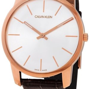 Calvin Klein Herrklocka K2G21629 City Silverfärgad/Läder Ø42 mm