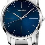 calvin klein herrklocka k2g2g1zn blå/stål ø43 mm