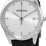 calvin klein herrklocka k4n211c6 time silverfärgad/läder ø40 mm