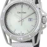 calvin klein herrklocka k5y31vk6 earth silverfärgad/läder ø42 mm