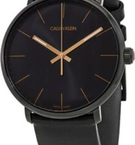 Calvin Klein Herrklocka K8M214CB High Noon Svart/Läder Ø40 mm