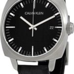 calvin klein herrklocka k9n111c1 fraternity svart/läder