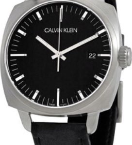 Calvin Klein Herrklocka K9N111C1 Fraternity Svart/Läder