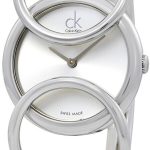 calvin klein inclined damklocka k4c2s116 silverfärgad/stål ø30 mm