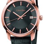 calvin klein infinite herrklocka k5s316c3 svart/läder ø42 mm