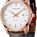 calvin klein infinite herrklocka k5s346g6 silverfärgad/läder ø42 mm