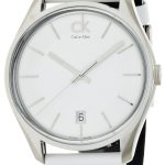 calvin klein masculine herrklocka k2h21101 silverfärgad/läder ø42