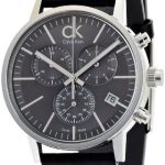 calvin klein minimal herrklocka k7627107 svart/läder ø40 mm